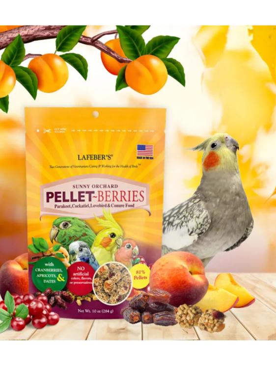 Lafeber Pellet-Berries Sunny Orchard - Pokarm w kształcie kuleczek dla małych i średnich papug 284g