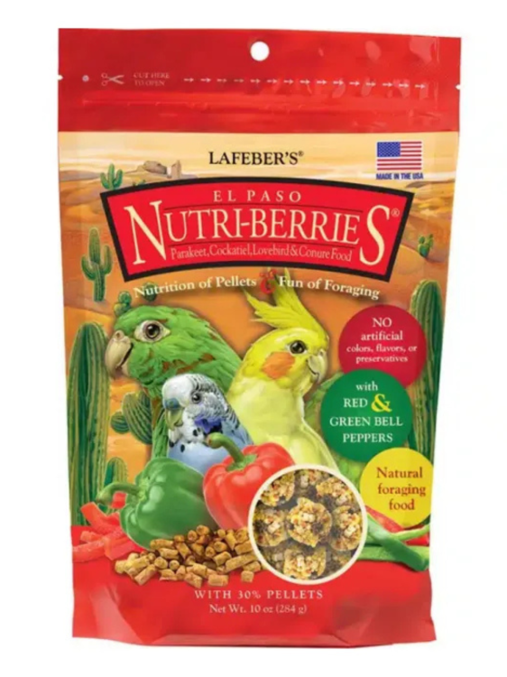 Lafeber Nutri-Berries El Paso Cockatiel - Pokarm w kształcie kuleczek dla małych i średnich papug 284g od ParrotPlanet.pl