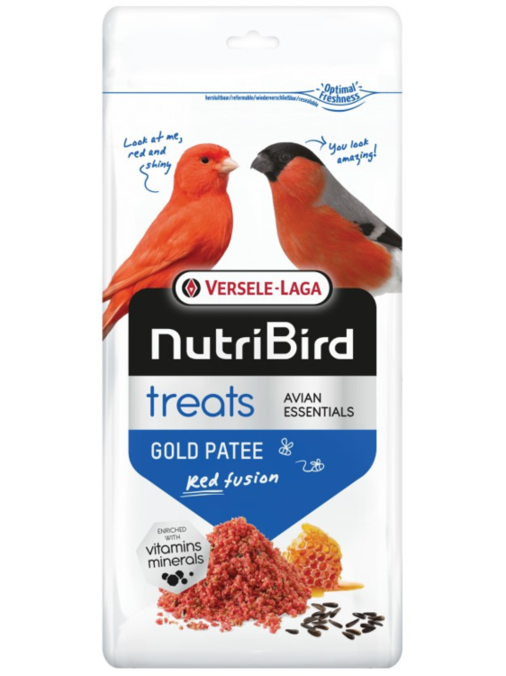 Versele Laga NutriBird Treats Gold Patee Red Fusion 250g – Przysmak dla czerwonych ptaków od ParrotPlanet.pl