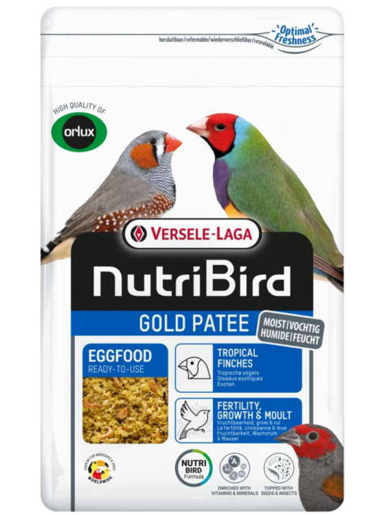 Versele Laga NutriBird Gold Patee Tropical Finches 1kg – Pokarm jajeczny dla tropikalnych łuszczaków od ParrotPlanet.pl