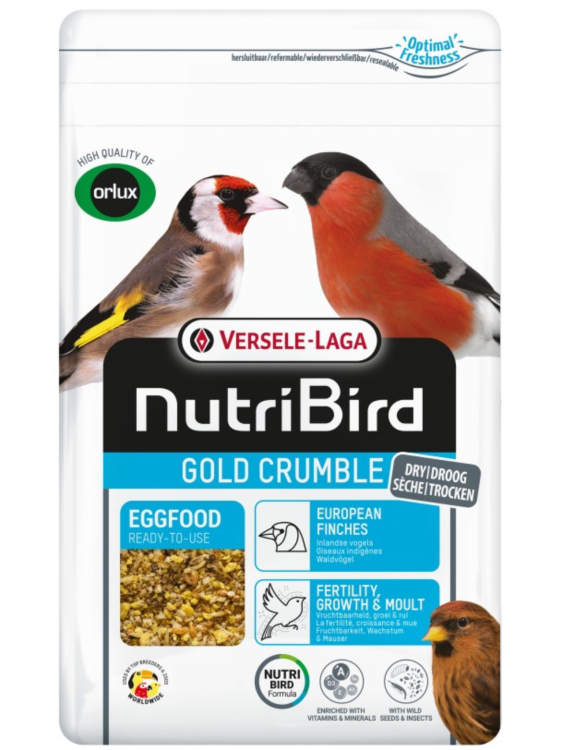 Versele Laga NutriBird Gold Crumble European Finches 800g – Suchy pokarm jajeczny dla europejskich łuszczaków od ParrotPlanet.pl
