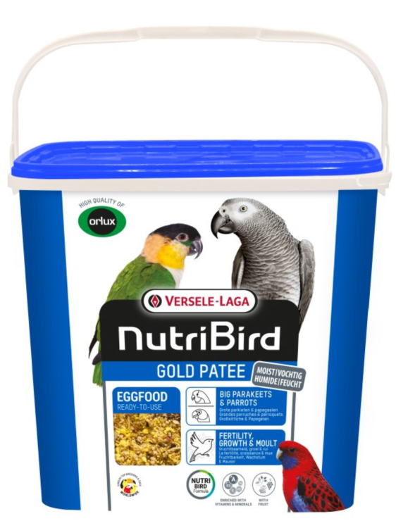 Versele Laga NutriBird Gold Patee Big Parakeets & Parrots 5kg – Pokarm jajeczny dla średnich i dużych papug od ParrotPlanet.pl