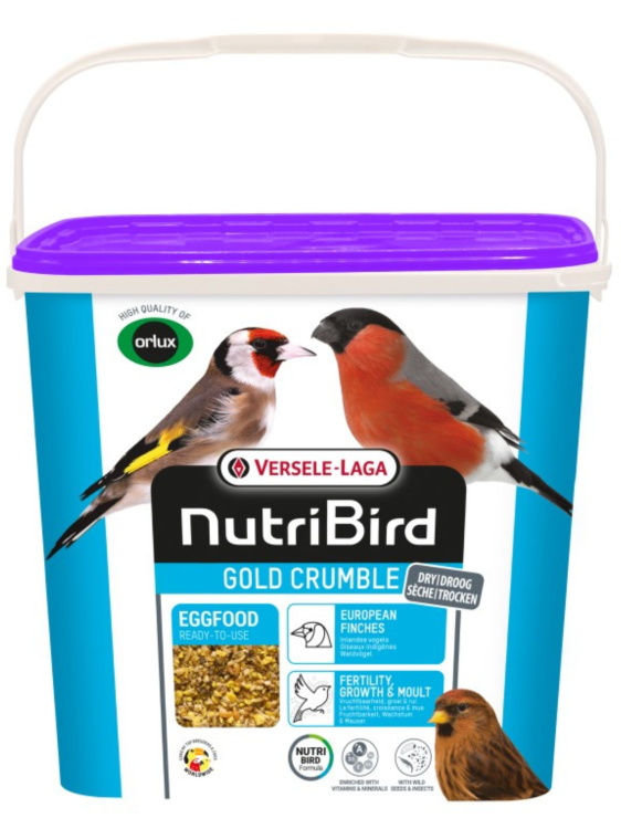 Versele Laga NutriBird Gold Crumble European Finches 4kg – Suchy pokarm jajeczny dla europejskich łuszczaków od ParrotPlanet.pl
