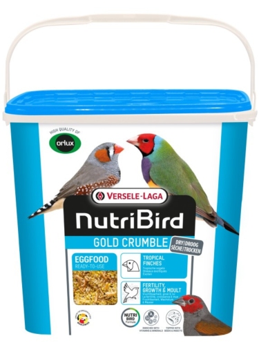 Versele Laga NutriBird Gold Crumble Tropical Finches 4kg – Suchy pokarm jajeczny dla ptaków tropikalnych od ParrotPlanet.pl