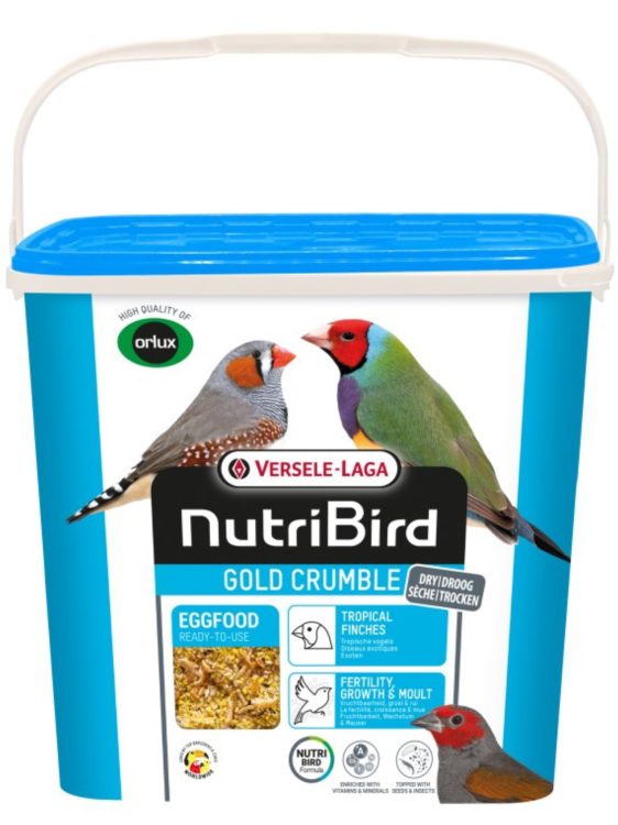 Versele Laga NutriBird Gold Crumble Tropical Finches 4kg – Suchy pokarm jajeczny dla ptaków tropikalnych od ParrotPlanet.pl