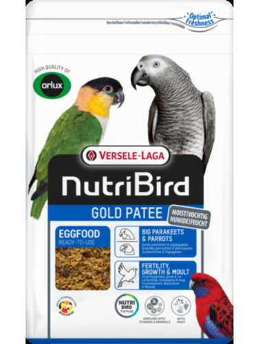 Versele Laga NutriBird Gold Patee Big Parakeets & Parrots 10kg – Pokarm jajeczny dla średnich i dużych papug od ParrotPlanet.pl