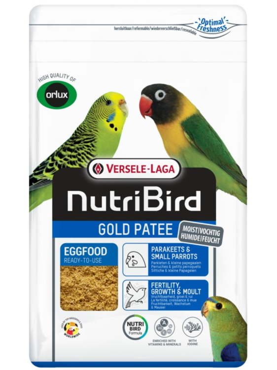 Versele Laga NutriBird Gold Patee Parakeets & Small Parrots 10kg – Pokarm jajeczny dla małych i średnich papug od ParrotPlanet.pl