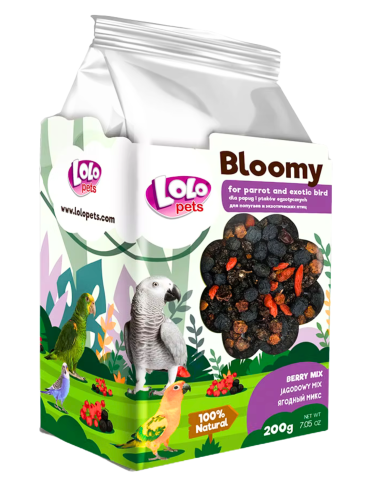 LoLo Pets Bloomy Jagodowy mix dla Papug i Ptaków Egzotycznych 200g od ParrotPlanet.pl