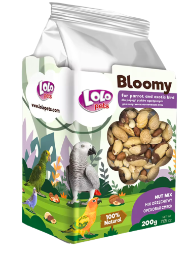 LoLo Pets Bloomy Mix orzechowy dla Papug i Ptaków Egzotycznych 150g od ParrotPlanet.pl