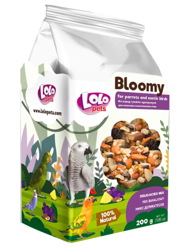LoLo Pets Bloomy Mix bakaliowy dla Papug i Ptaków Egzotycznych 200g od ParrotPlanet.pl