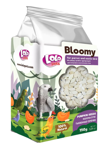 LoLo Pets Bloomy Nasiona dyni dla Papug i Ptaków Egzotycznych 150g od ParrotPlanet.pl