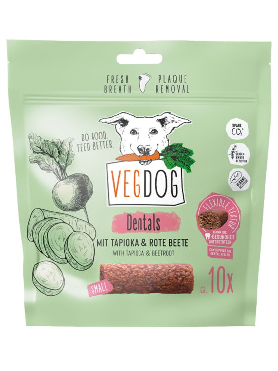 VEGDOG Dentals – Wegetariańskie przysmaki dla psów do higieny jamy ustnej – 120g od ParrotPlanet.pl