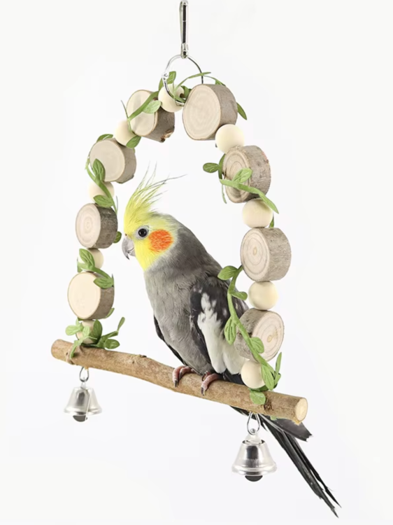 Huśtawka z listkami - dla średnich papug od ParrotPlanet.pl