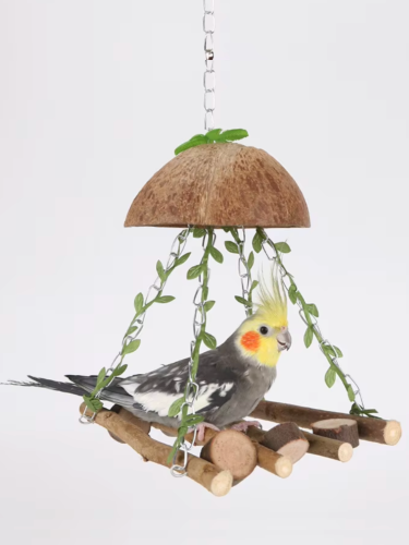 Drabinka z Kokosem - Huśtawka/ mostek dla małych i średnich papug od ParrotPlanet.pl