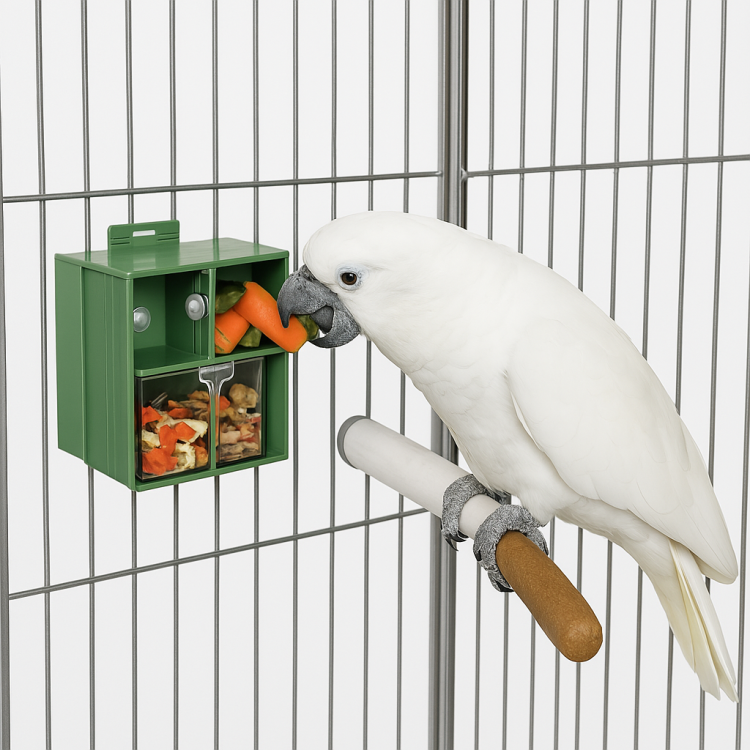 Interaktywny Talerz - zabawka i karmnik w jednym dla dużych i średnich papug od ParrotPlanet.pl