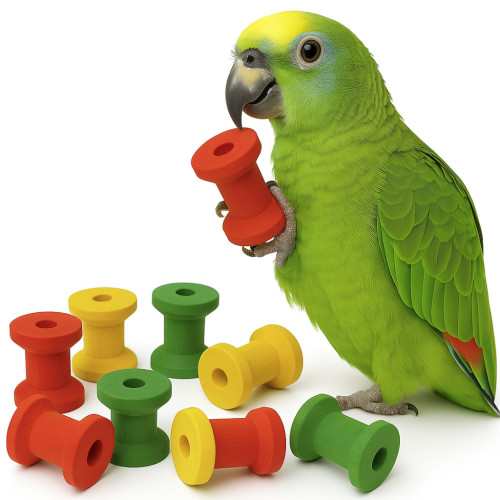 Drewniane tuleje - części zamienne do robienia zabawek dla papug DIY lub zabawka do łapki od ParrotPlanet.pl