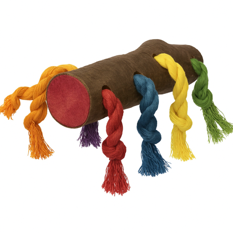 Perchoir en Bois avec Jouets pour Perroquets - 40 cm, Parrot Planet.fr