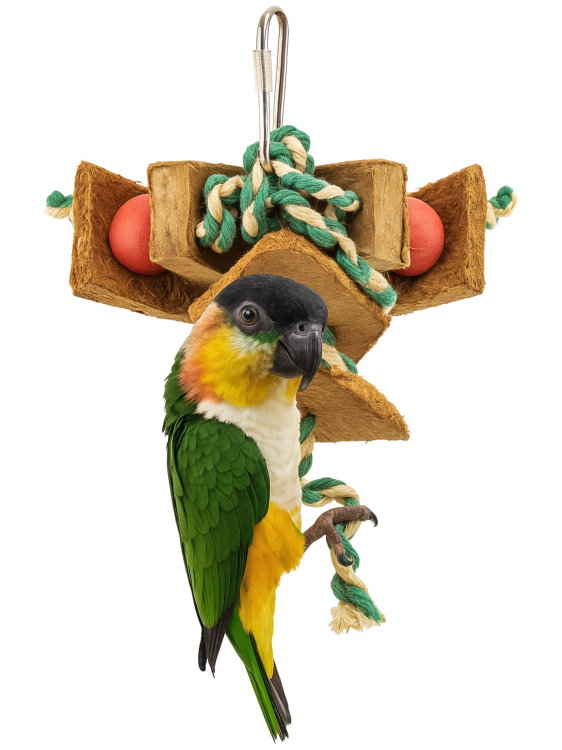 Kokosowe Szaleństwo - zabawka dla małych papug od ParrotPlanet.pl