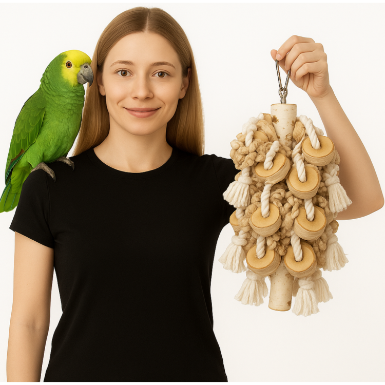 Parrot Planet Naturalnie - Kij Brzozowy XL - Zabawka dla dużych PaPug XL- 1,5kg