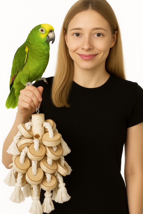 Parrot Planet Naturalnie - Kij Brzozowy XL - Zabawka dla dużych PaPug XL- 1,5kg