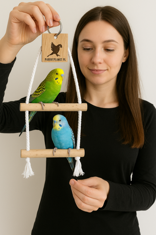 Parrot Planet Naturalnie - Brzozowa Huśtawka dla małych papug