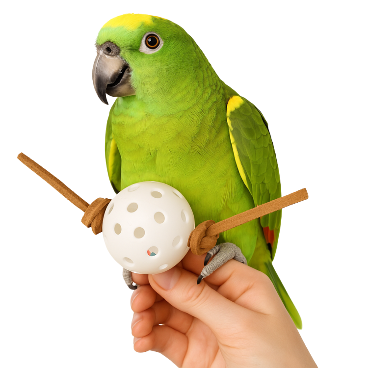 Mały Piłkarz - zabawka do łapki dla papug od ParrotPlanet.pl