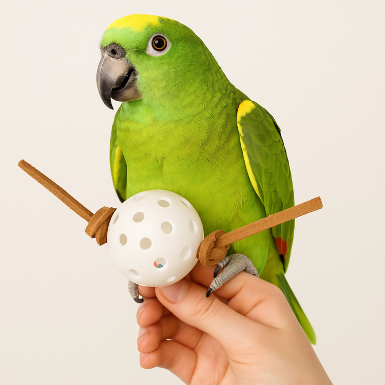 Mały Piłkarz - zabawka do łapki dla papug od ParrotPlanet.pl