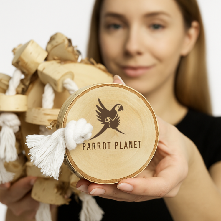 Parrot Planet Naturalnie - Big T z Frędzlami - Zabawka dla dużych PaPug XXL- 2kg