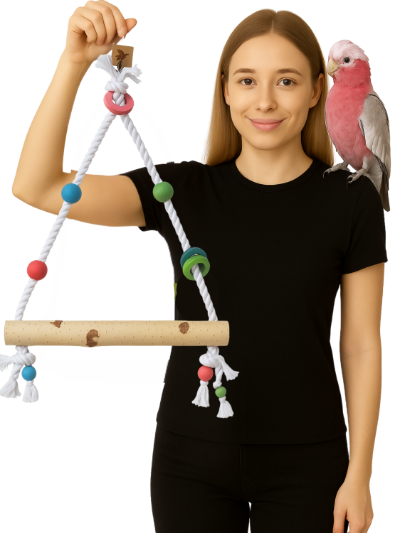 Parrot Planet Naturalnie - Brzozowa Huśtawka dla średnich papug