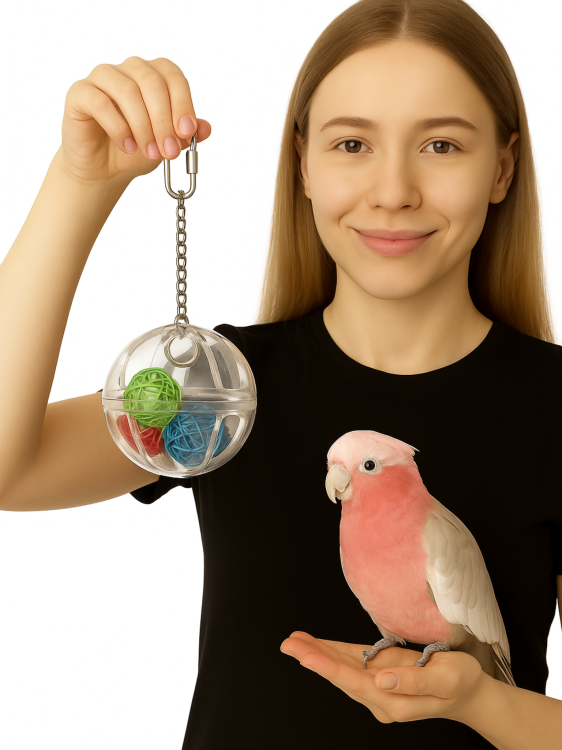 Zabawka Bufet w Piłce z Piłeczkami JAVA - dla wszystkich papug od ParrotPlanet.pl
