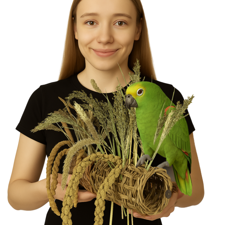 Wiklinowy Tunel - zabawka dla małych papug od ParrotPlanet.pl