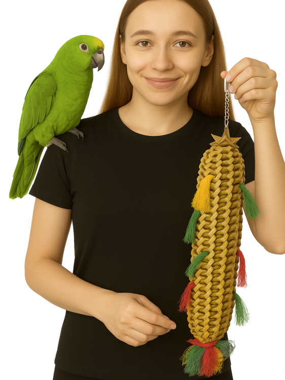 Tkana Grzechotka XXL - zabawka dla wszystkich papug od ParrotPlanet.pl