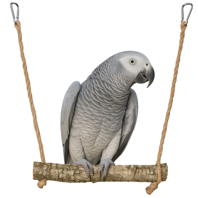 Balancoire naturelle en liège pour perruches et oiseaux de taille moyenne de ParrotPlanet.fr