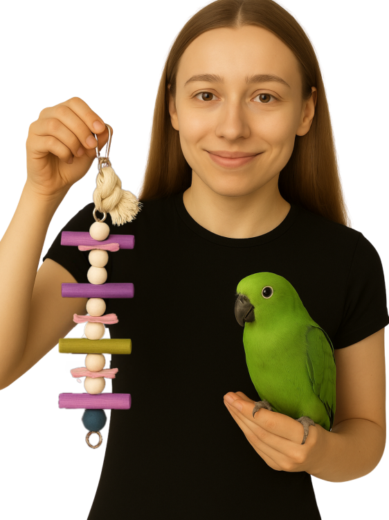 Papuzia Fiesta - Chrupiąca zabawka dla papug - Falista Nimfa - 28 cm od ParrotPlanet.pl