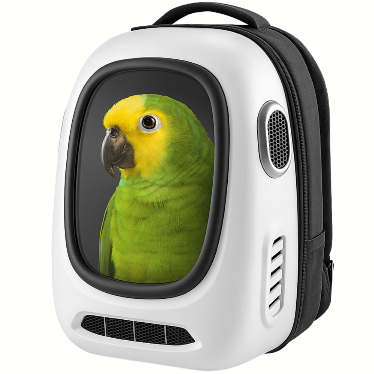 Inteligentny transporter dla papug Instachew Trekpod Biały (z obsługą aplikacji) od ParrotPlanet.pl