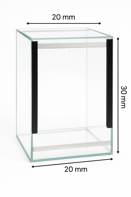 ChatGPT Image 9 cze 2025, 17_46_58.pngTerrarium 20x20x30 cm – Dla Pająków Nadrzewnych, Modliszek i Patyczaków | Szkło 4 mm, Gilotyna, Wentylacja Góra–Dół od ParrotPlanet.pl