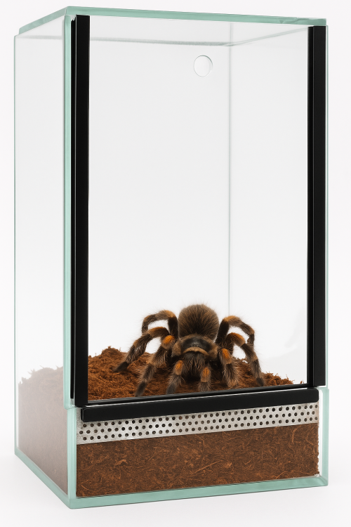 Terrarium 15x15x25 cm – Dla Ptaszników Nadrzewnych, Modliszek i Patyczaków | Szkło 4 mm, Gilotyna, Wentylacja Góra–Dół od ParrotPlanet.pl