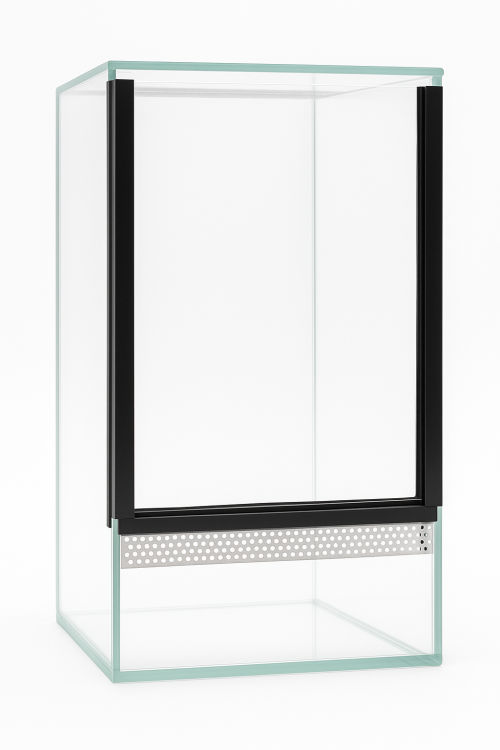 Terrarium 15x15x25 cm – Dla Ptaszników Nadrzewnych, Modliszek i Patyczaków | Szkło 4 mm, Gilotyna, Wentylacja Góra–Dół od ParrotPlanet.pl