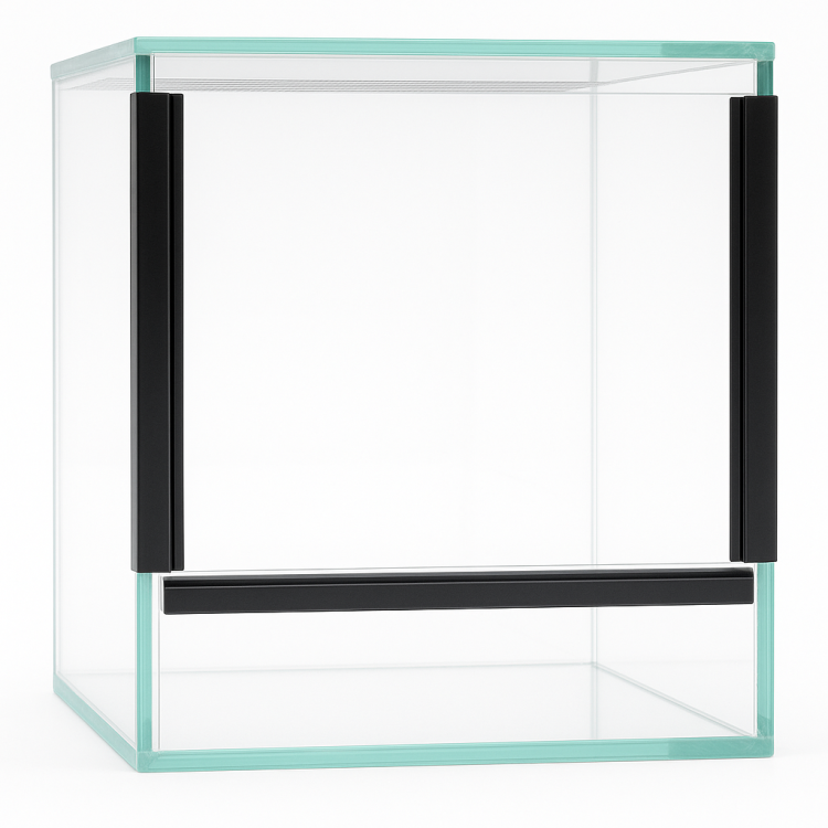 Terrarium 20x20x20 cm – Dla Ptaszników naziemnych | Skorpionów | modliszki naziemne | ślimaki lądowe | Szkło 4 mm, Gilotyna, Wentylacja Góra–Dół od ParrotPlanet.pl
