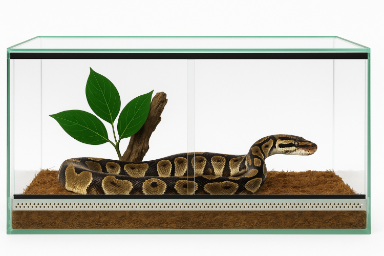 Terrarium 60x40x40 cm – Dla Gekonów, Węży, Agamy i Żółwi | Drzwi Przesuwne, Wentylacja Góra–Dół, Szkło 4 mm od ParrotPlanet.pl