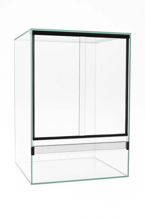 Terrarium 30x30x50 cm – Dla Gekona | Węża nadrzewnego | Ptaszników naziemnych | Małych nadrzewne gady i żabek | Szkło 4 mm, Gilotyna, Wentylacja Góra–Dół