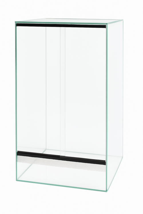 Terrarium 40x40x80 cm – Dla Węży, Jaszczurek i Gekonów Orzęsionych | Szkło 4 mm, Rozsuwane Drzwi, Wentylacja Góra–Dół od ParrotPlanet.pl