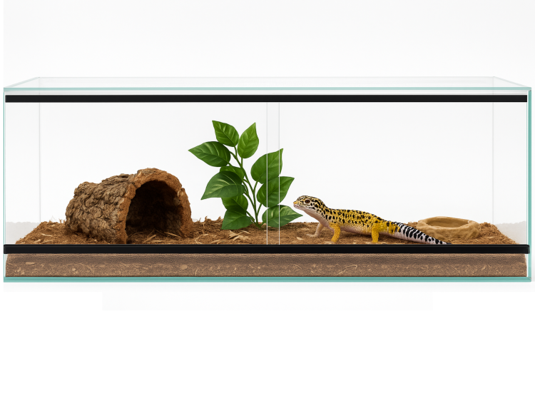 Terrarium 100x30x30 cm – Dla Gekonów, Węży i Ptaszników Naziemnych | Szkło 4 mm, Wentylacja Góra–Dół, Przesuwane Drzwi od ParrotPlanet.pl