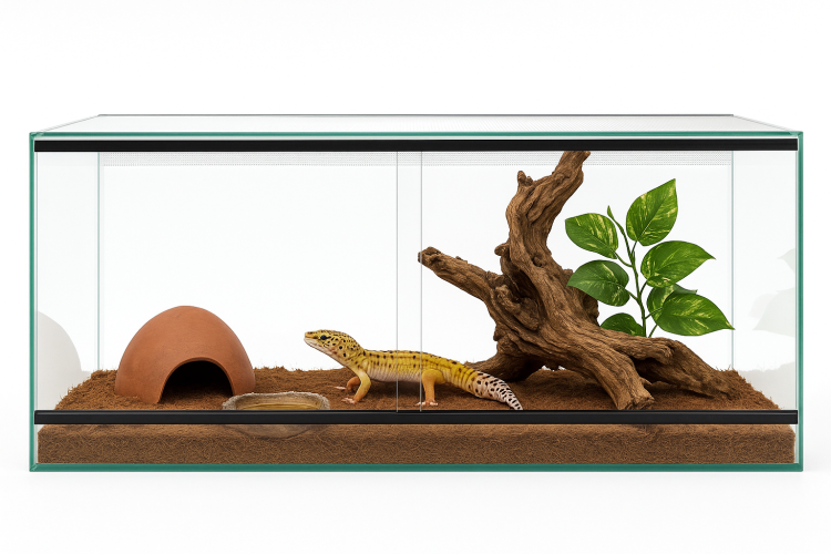 Terrarium 100x40x40 cm – Dla Węży, Gekonów i Agam | Szkło 4 mm, Wentylacja Góra–Dół, Przesuwane Drzwi od ParrotPlanet.pl