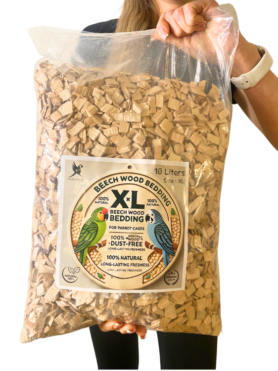 Bukowe zrębki Rozmiar XL – Naturalne, higieniczne podłoże do terrariów gadów 10L od ParrotPlanet.pl