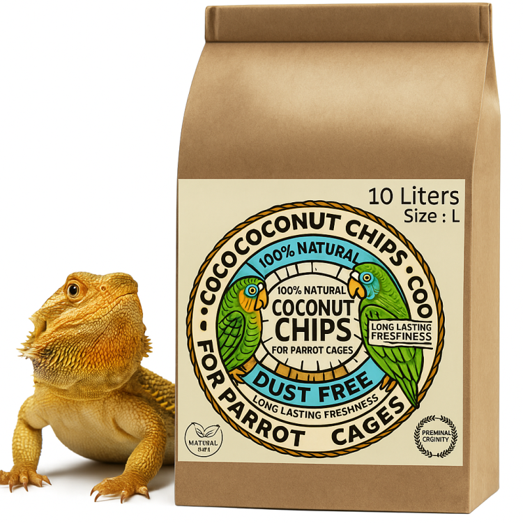 Terrarium Jungle Chip Mix – 100% naturalny chips kokosowy dla gadów i zwierząt egzotycznych 10 L od ParrotPlanet.pl