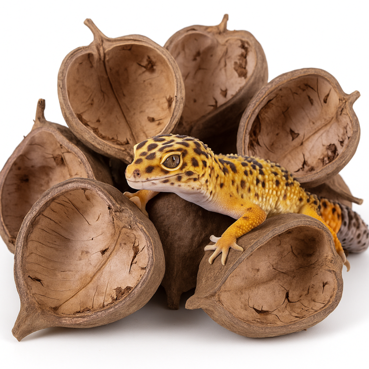 Naturalna miseczka z orzecha Budda Nuts XL – kryjówka i dekoracja do terrarium gadów od ParrotPlanet.pl