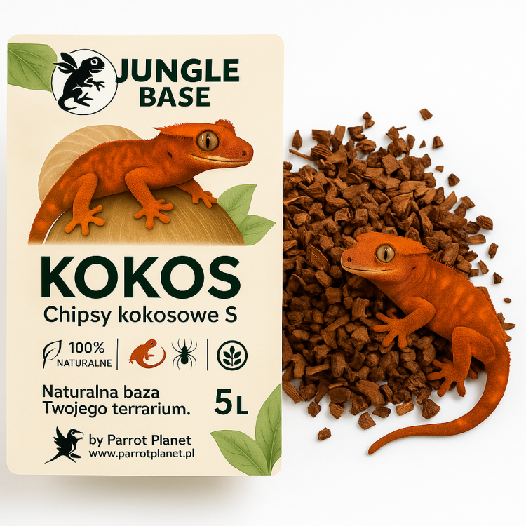 KOKOS Chipsy kokosowe S – Naturalne podłoże dla gadów, pajęczaków i płazów (5L) od ParrotPlanet.pl