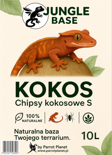 KOKOS Chipsy kokosowe S – Naturalne podłoże dla gadów, pajęczaków i płazów 10 L od ParrotPlanet.pl