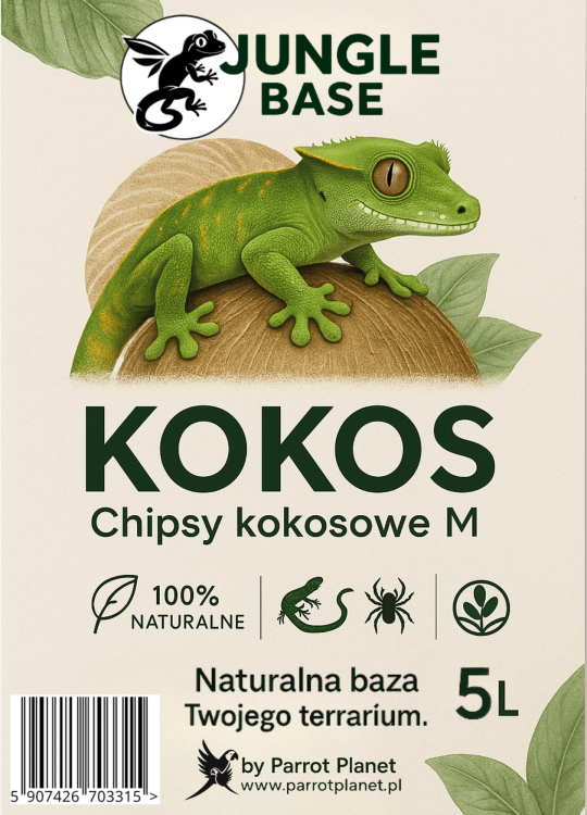Etykiety Gady podłoża (3).pngKOKOS Chipsy kokosowe M – Naturalne podłoże dla gadów, pajęczaków i płazów 5 Litrów od ParrotPlanet.pl